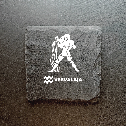 Graveeringuga tähemärgiga kivist joogialus